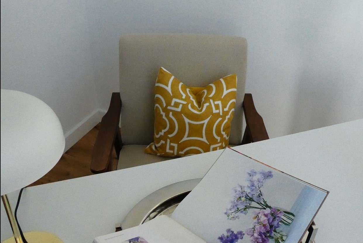 A luxury modern Mediterranean interior styled property. Full of natural light and natural elements, complemented with an undertone of blue and green.