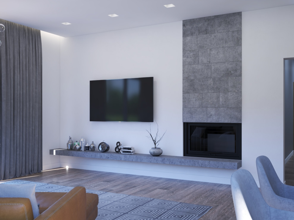 Гостиная совмещенная с кухней