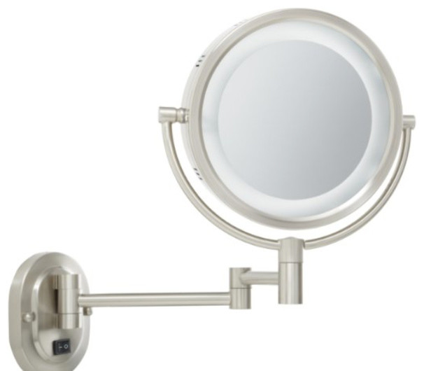 Jerdon HL65BZD HardWired 8Inch TwoSided Swivel Halo Lighted Wall