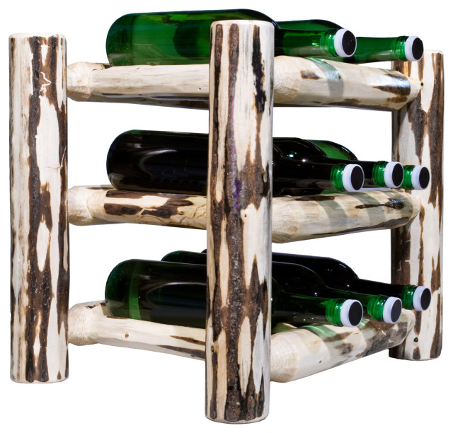 Montana Collection Countertop Wine Rack, Clear Lacquer Finish