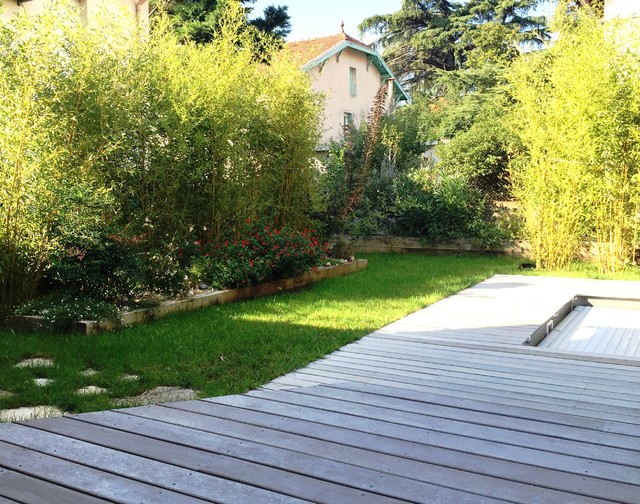 Cr&eacute;ation de jardin contemporary-deck