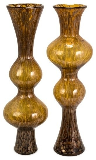 Marcellus Glass Mirroring Vases - Set of 2