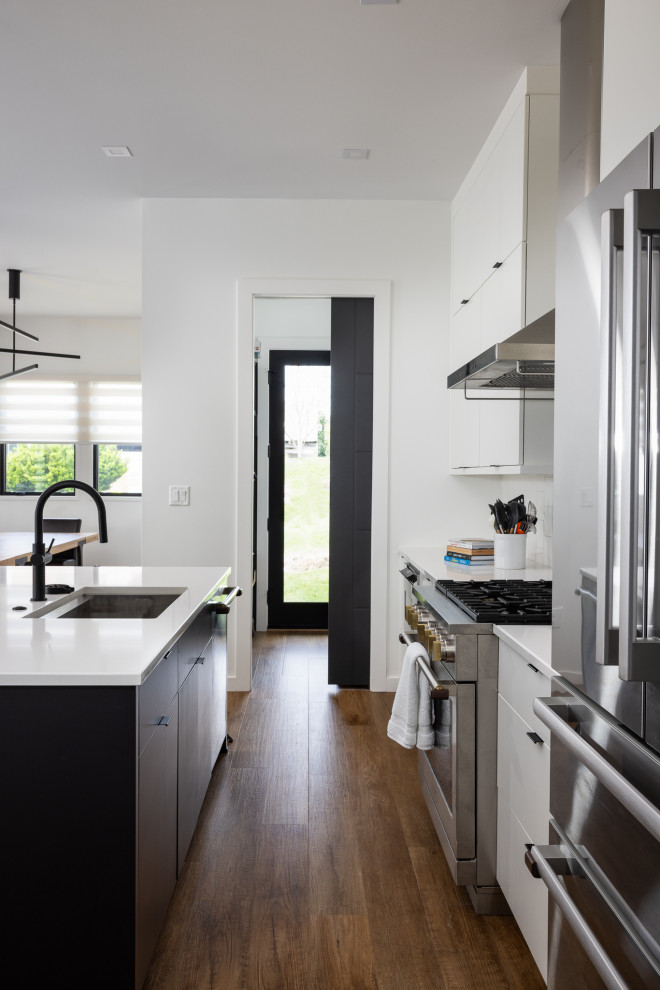 Example of a trendy kitchen design in DC Metro