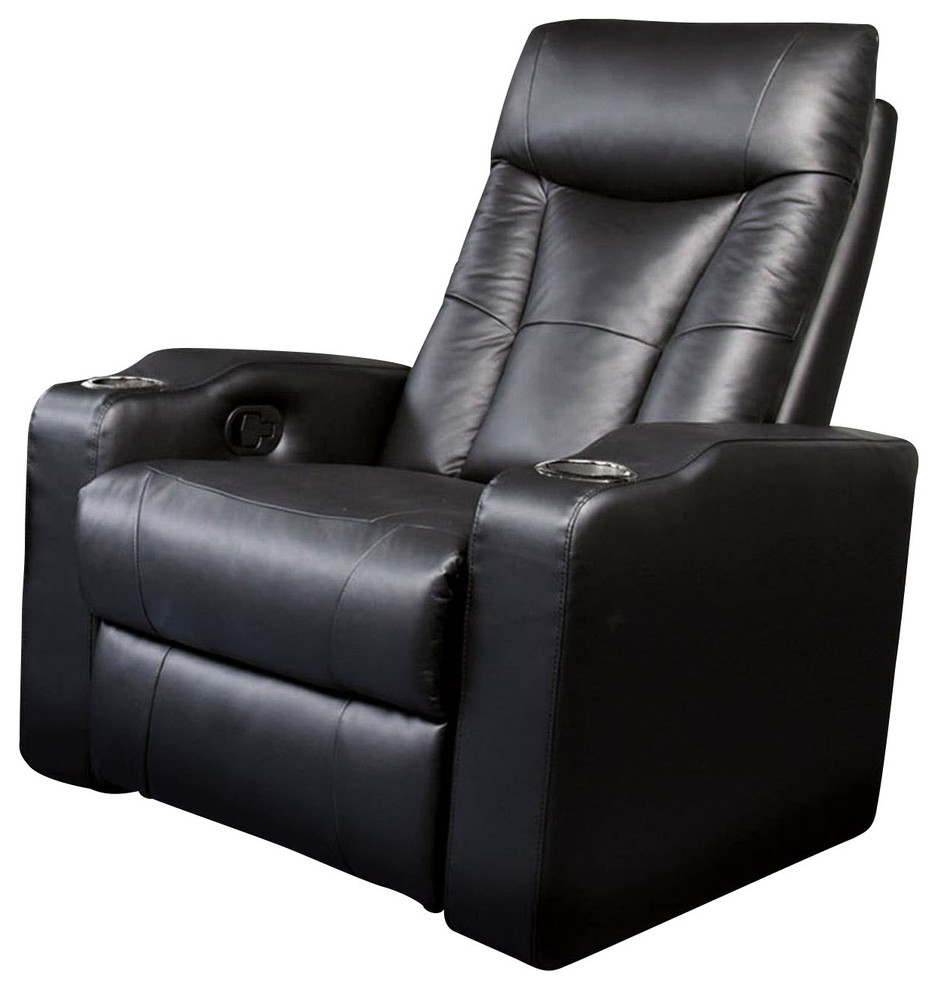 Coaster Recliner in Black Finish 600130LR Transitional Recliner Chairs by Emma Mason Houzz