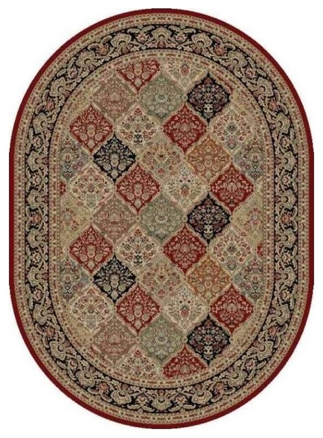 Oval Shape Area Rug In Red Traditional Rugs By Ladder Oval Shape Area Rug In Red Traditional Rugs