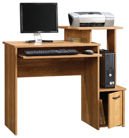 Beginnings Office Computer Desk with Elevated Shelf