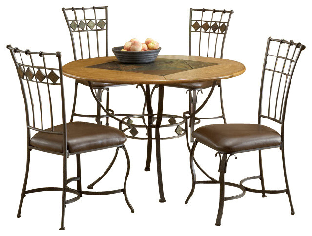 Lakeview 5 Piece Round Dining Set With Slate Chairs Traditional Sets By Hilale Furniture Houzz Lakeview 5 Piece Round Dining Set With, Lakeview Furniture Collection