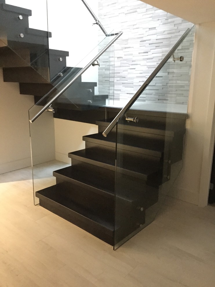 This is an example of a contemporary staircase in Edmonton.