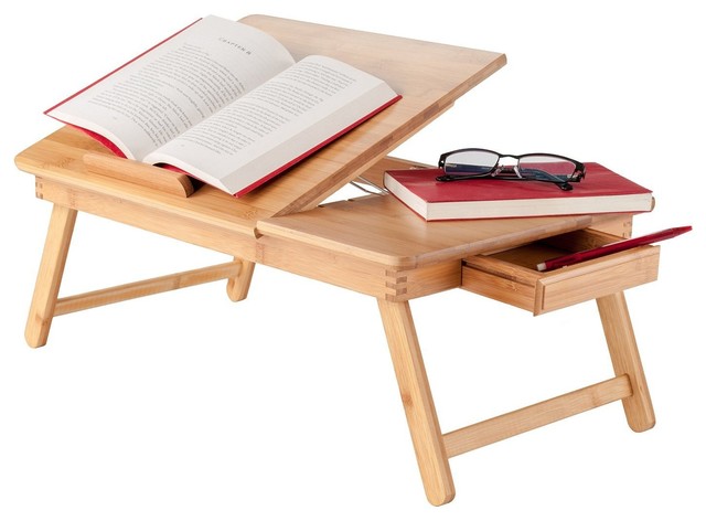 Baldwin Lap Desk With Flip Top Bamboo Transitional Office