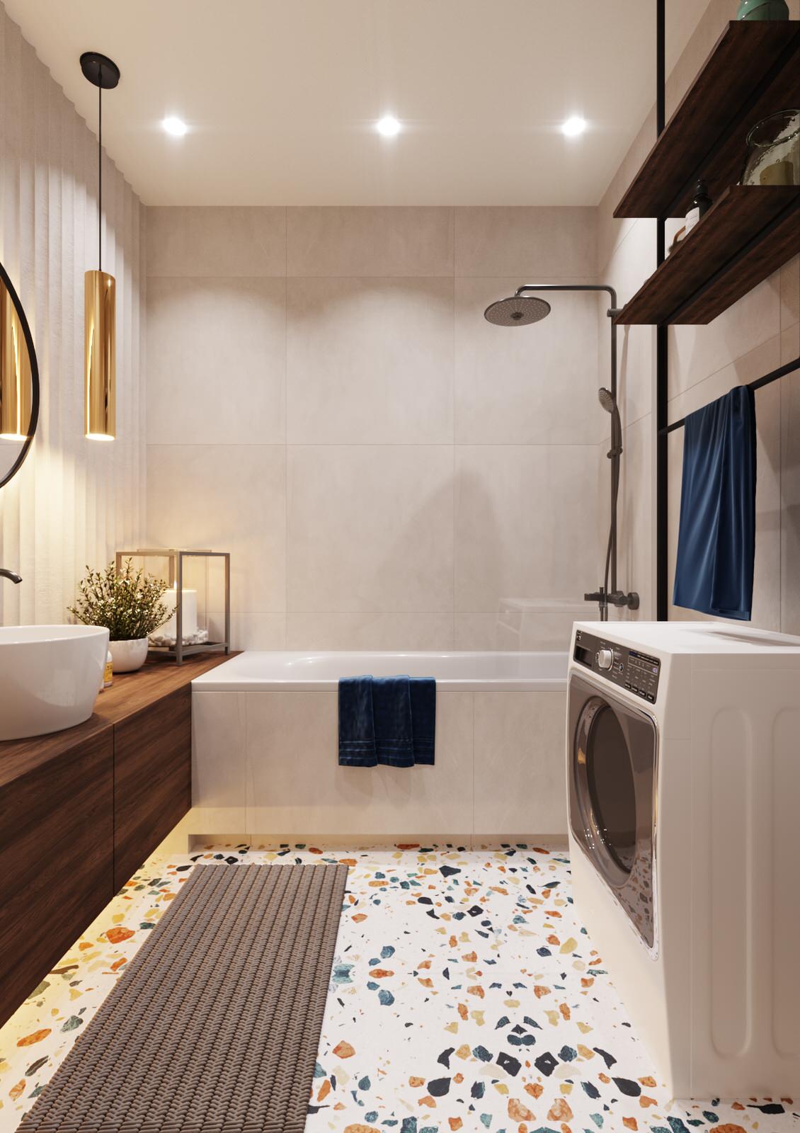 Двухкомнатная квартира 45 кв. м. в современном стиле