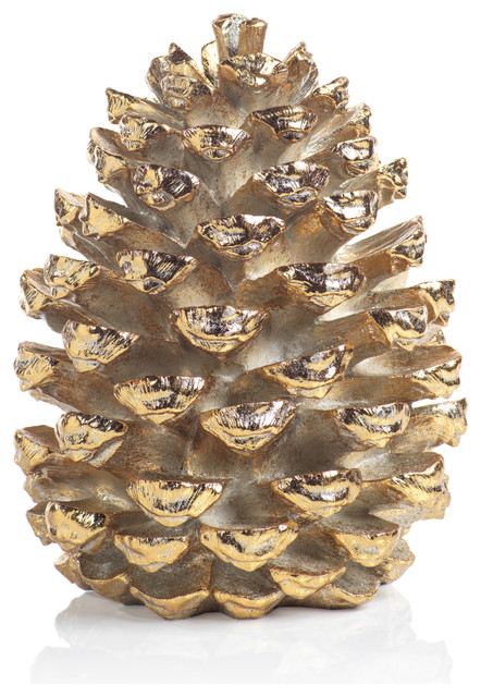 Gold Decorative Pinecone Figurine - Holiday Accents And Figurines - by ...