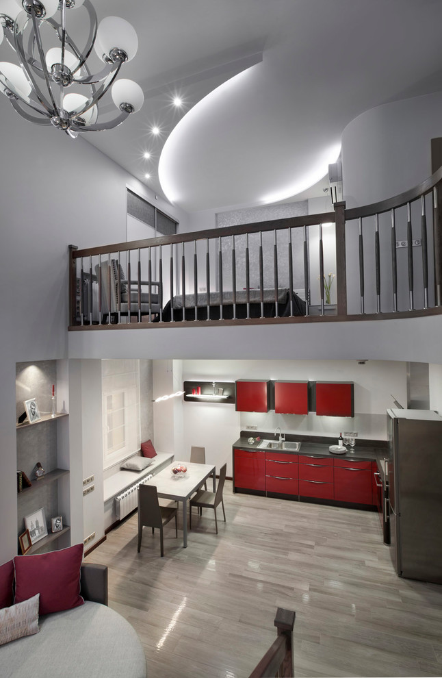 Двухэтажная квартира в современном стиле