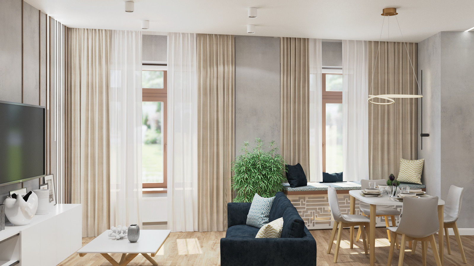 Дизайн - проект гостиной