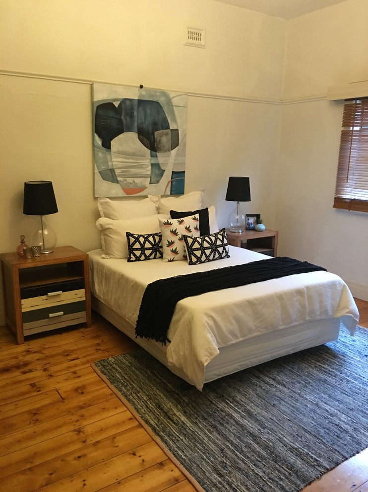 Inspiration for a scandinavian bedroom in Melbourne.