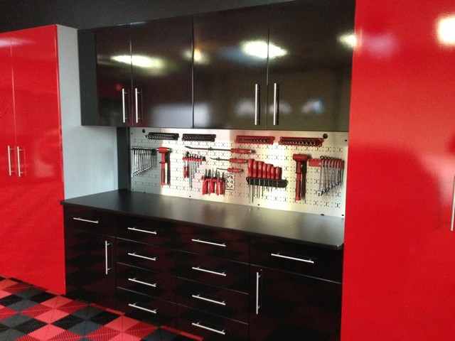 High Gloss Garage Cabinets Contemporary Shed Toronto By