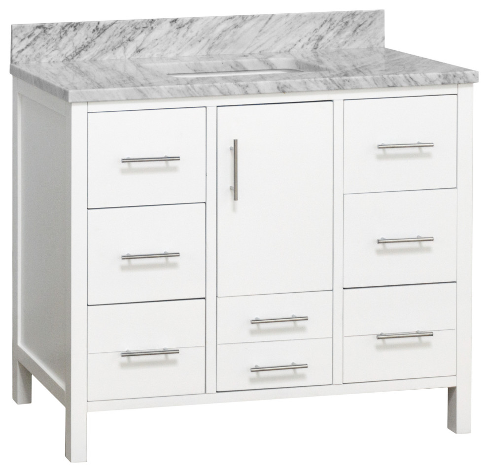 California 42" Bathroom Vanity Transitional Bathroom Vanities And