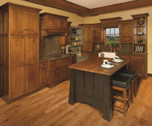 Craftsman-style White Oak Kitchen - Craftsman - Kitchen ...