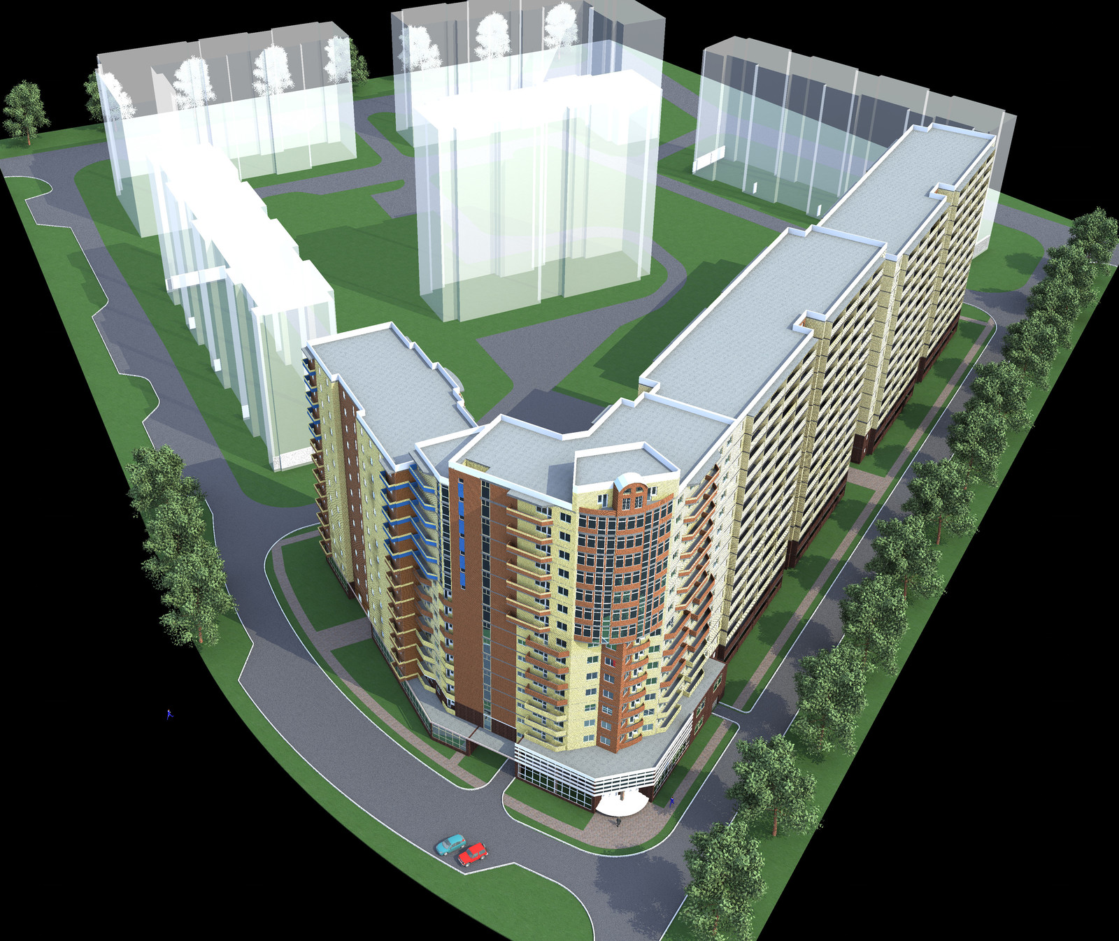 Жилой дом в микрорайоне Запад