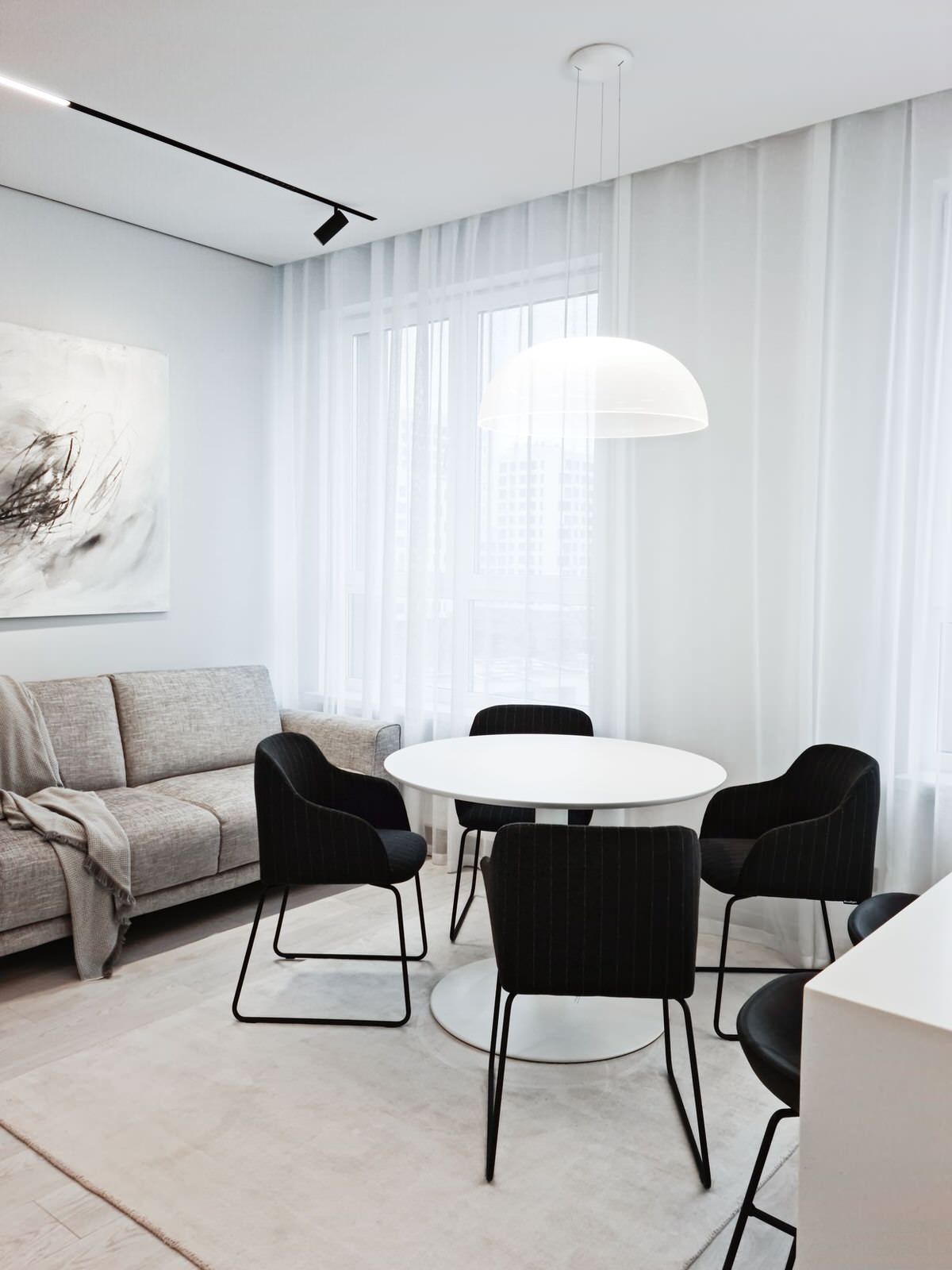 Белый минимализм - гостиная