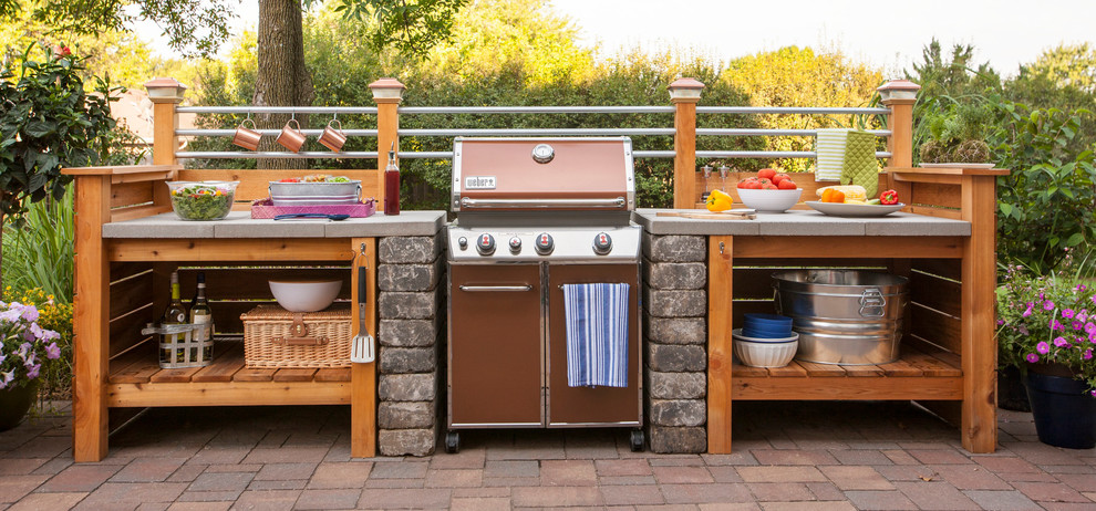 Outdoor Kitchen Industrial Patio Other By Degoey Designs