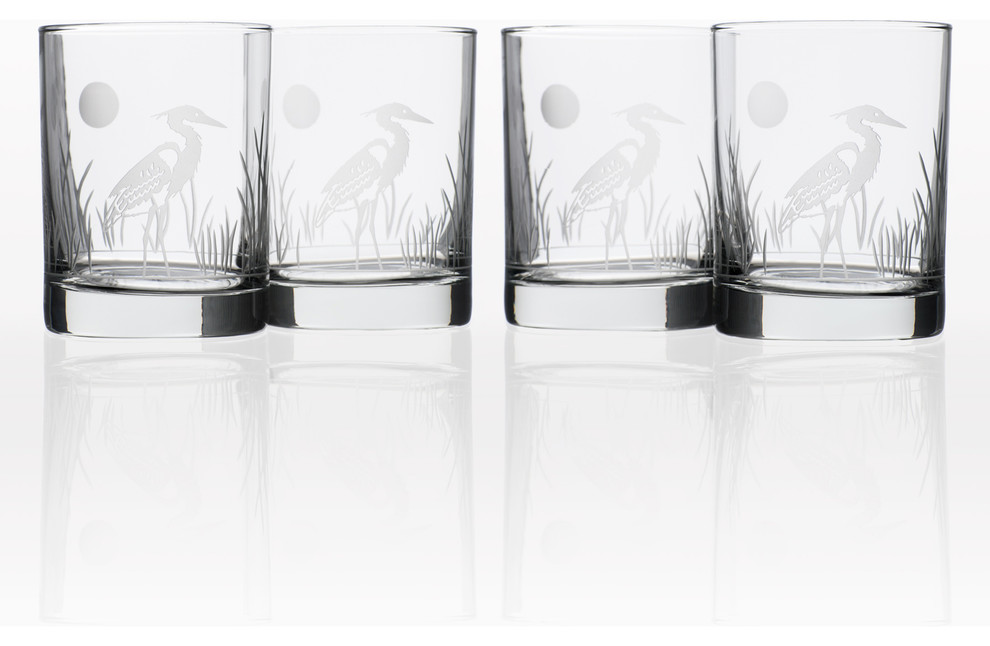 Heron Double Old Fashioned Glass 13oz | Set of 4