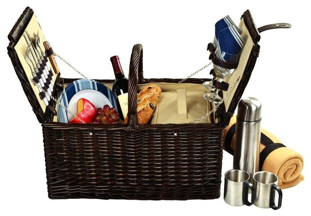 Traditional Picnic Basket for Two