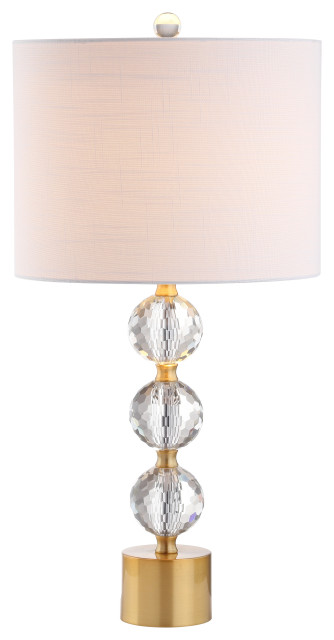 Ashley 25.25" Crystal Table Lamp, Brass