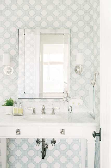 Santa Barbara Style mediterranean-bathroom