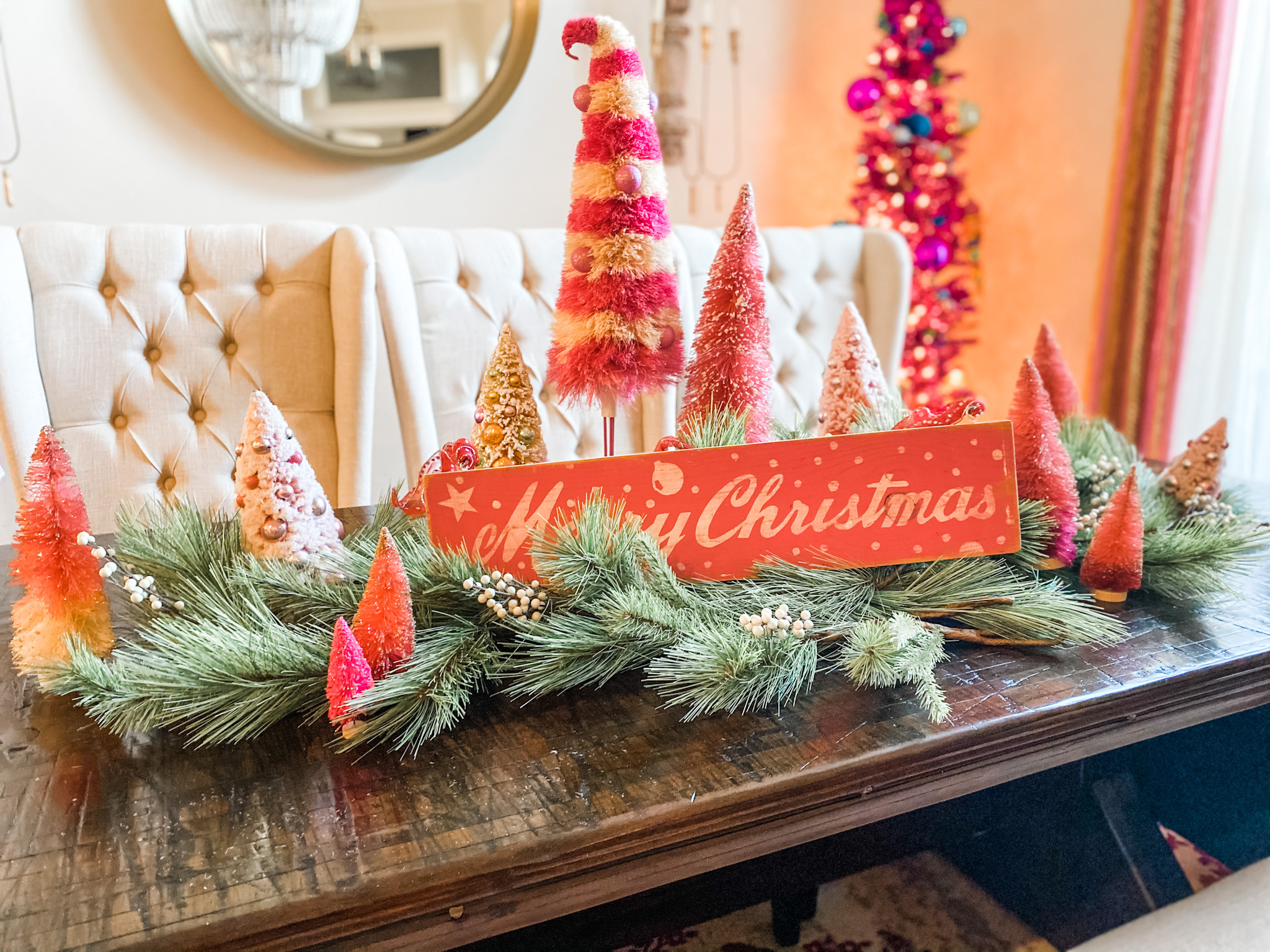 Pink Christmas Home Decor