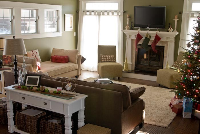 Inspiration for an arts and crafts family room in Indianapolis.