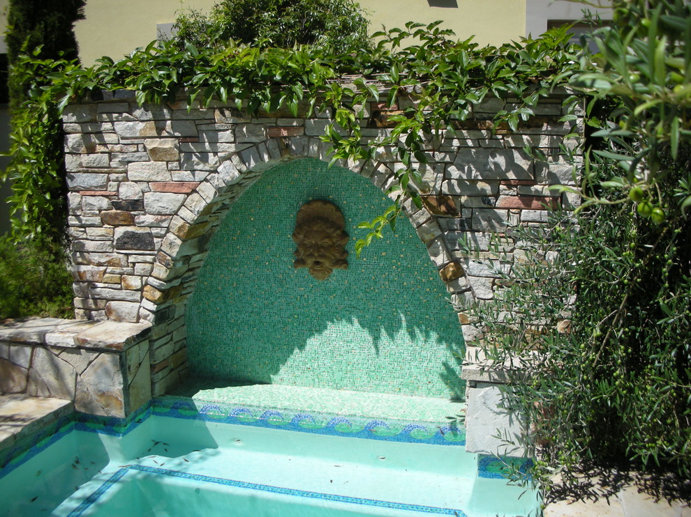 Mediterranean pool in Orange County.