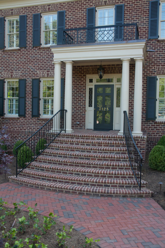 Transitional exterior home idea in Charlotte