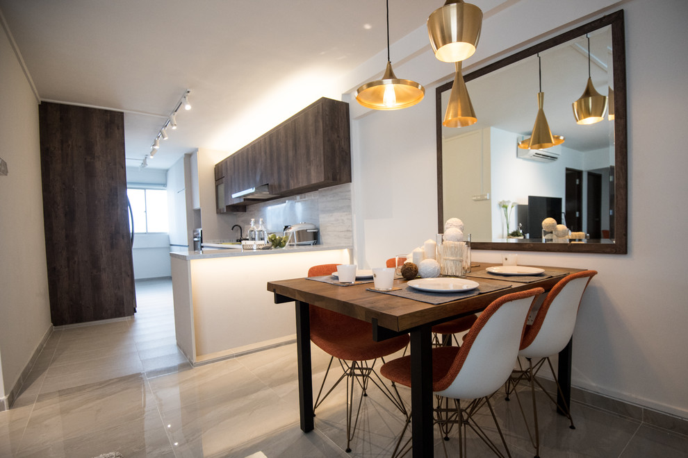 Photo of a Scandinavian living room in Singapore.