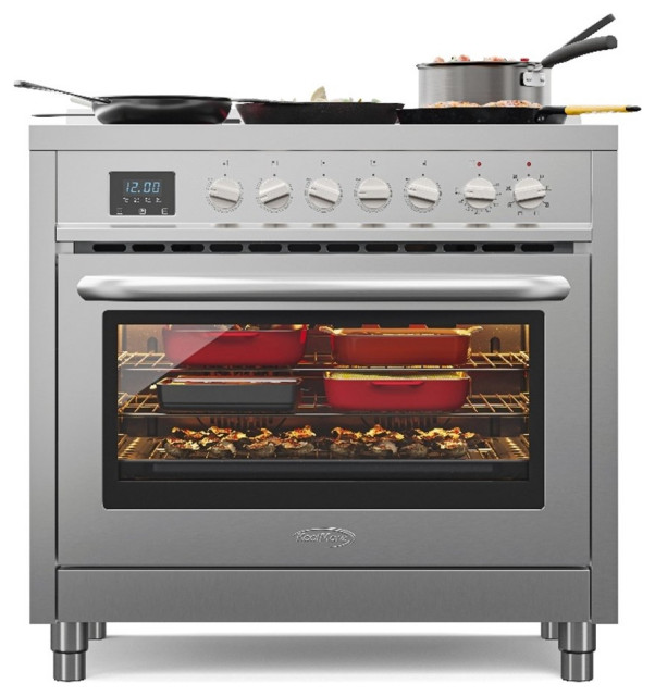 KoolMore 36 in. 5 Elements Freestanding AllElectric Range with