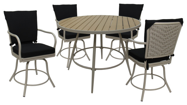 Outdoor/Indoor Patio Dinette Swivel Ofir Chair - Tropical - Outdoor ...