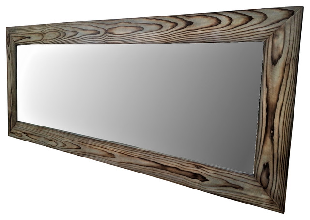 Full Length Wall Mirror Long Gray Wood Rustic Mirrors By Alexander Muller Houzz - Better Homes Gardens 27 X 70 Leaner Mirror Gray Rustic