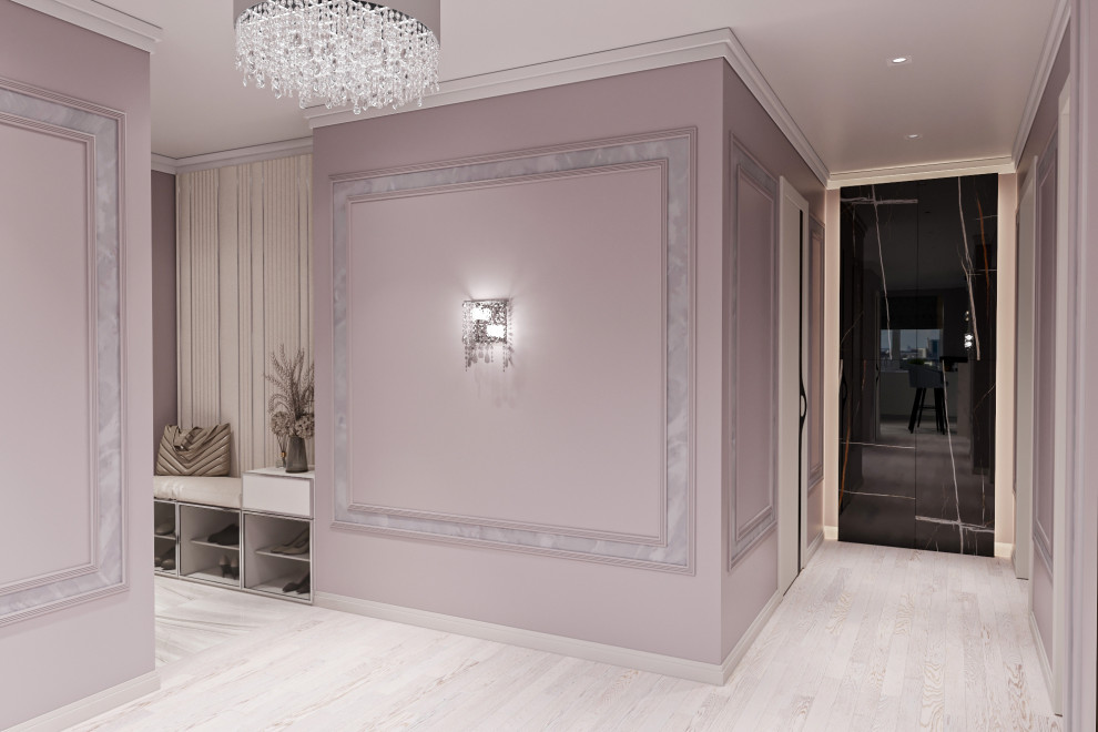 Дизайн гостиной и коридора