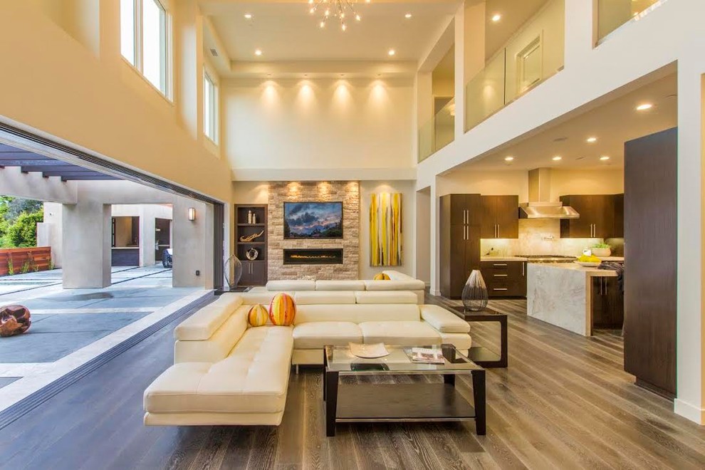 This is an example of a contemporary living room in San Diego.
