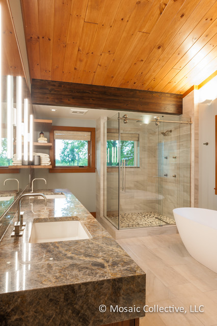 Custom Home Interiors and Exteriors for David K. Warfel Lighting Design minimalistisch-badezimmer