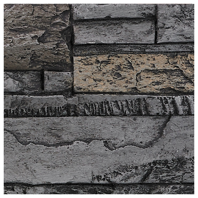 BuyFauxStone Stacked Stone Wall Panel -Midnight
