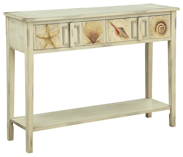 Cream Console Table coast to coast shoals distressed 2-drawer console table, cream Cream Console Table coast to coast shoals distressed 2-drawer console table, cream
