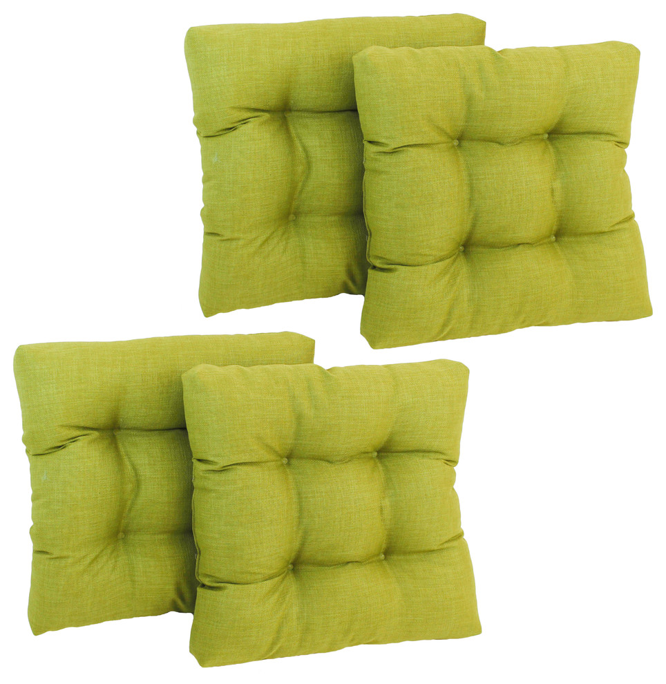 19" Squared Tufted Dining Chair Cushion, Set of 4 Contemporary
