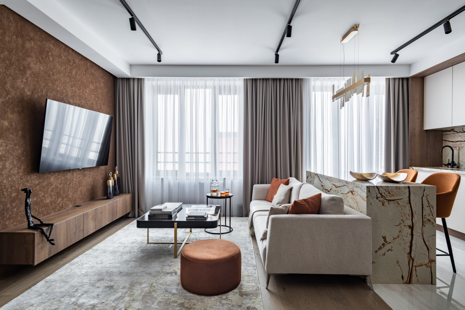 Апартаменты в современном стиле 66 м2