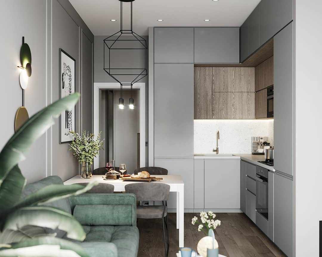 Проект кухни-гостиной 18 кв.м.