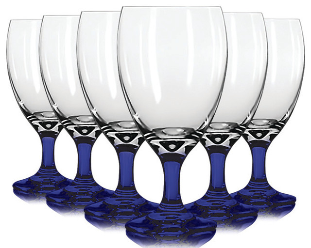 Libbey Iced Tea Glasses with Colored Accent, 16 oz. Set of 6