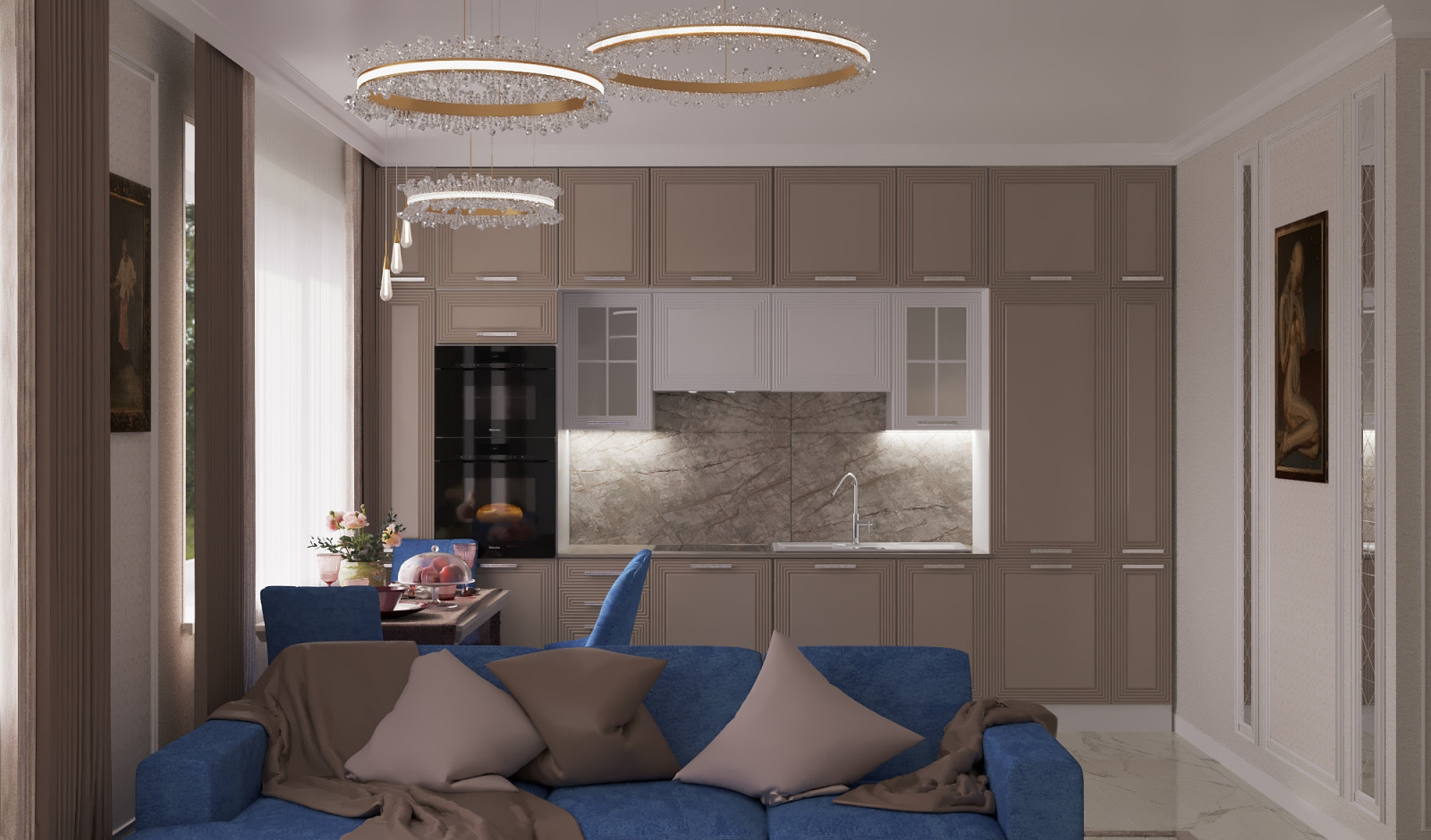 Дизайн проект двухкомнатной квартиры ЖК Летний Сад