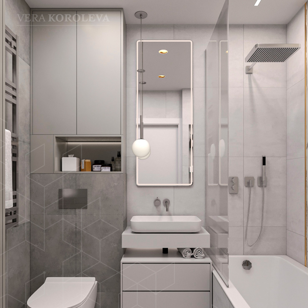 Дизайн-проект двухкомнатной  квартиры с золотыми акцентами в ЖК "Q-Мир"