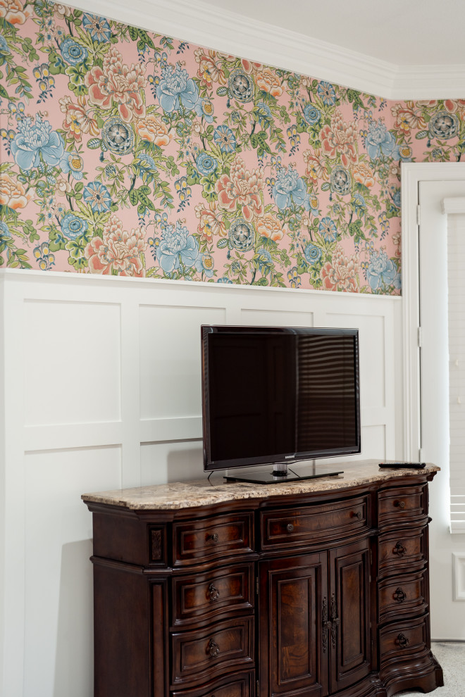 Blue Blossom | Wallpaper + Board & Batten