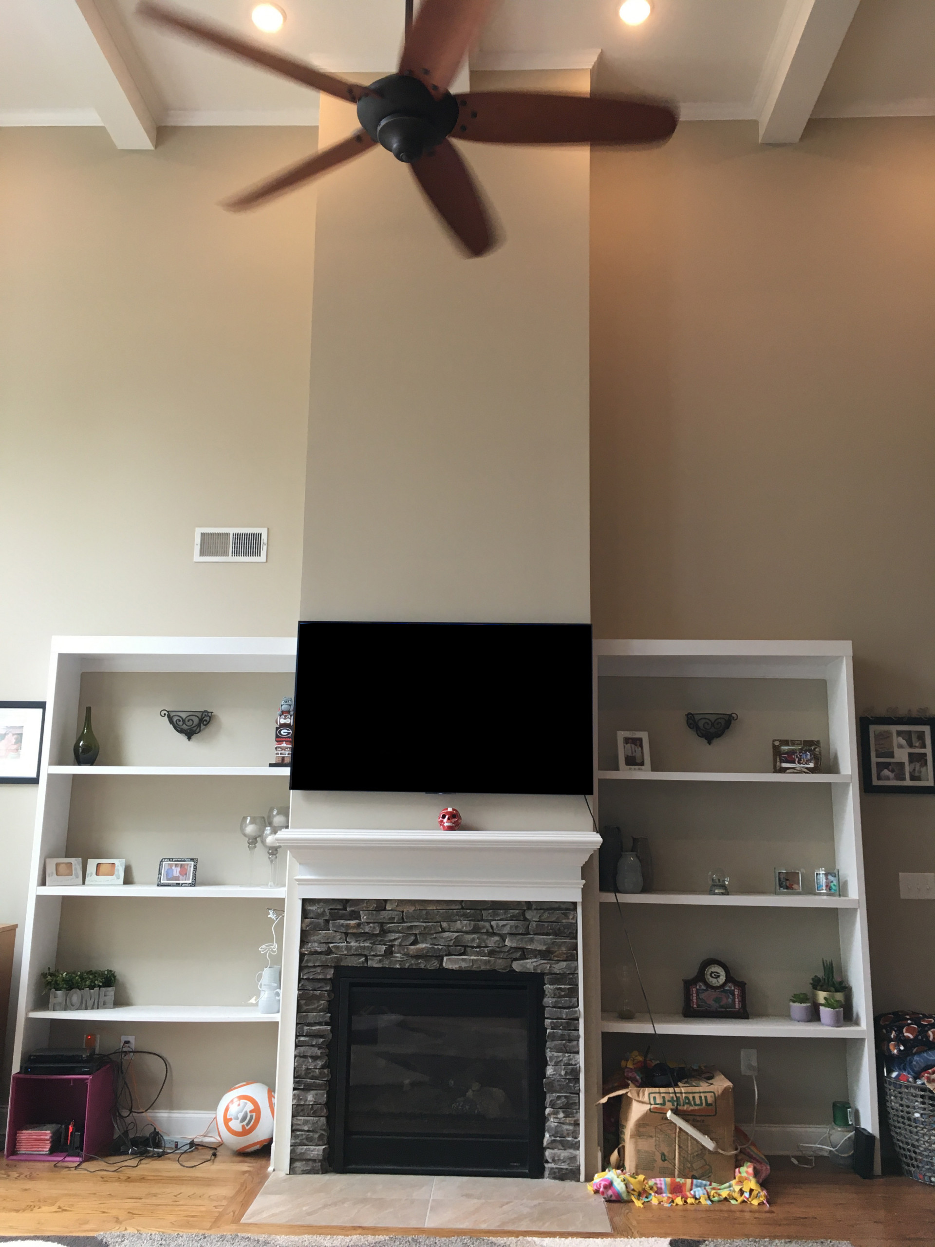 North Hall Fireplace and Laundry / Mud Room Remodel