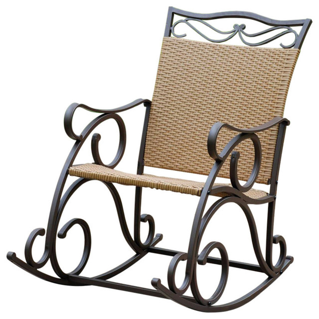 Valencia Resin Wicker/Steel Rocker Mediterranean Outdoor Rocking